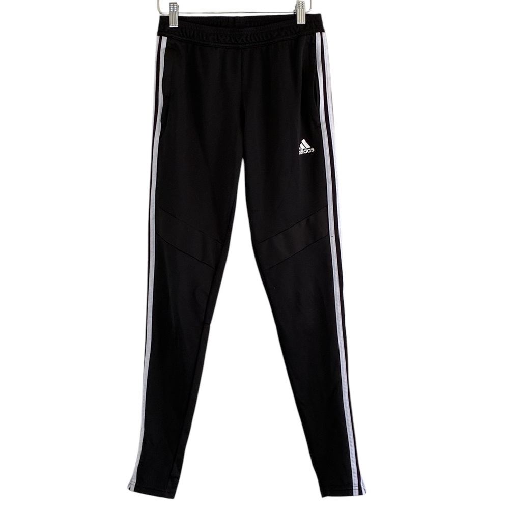 Adidas | Black athletic track pants zipper hem